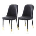 Metal Upholstered Dining Chair Set of 2 U525275