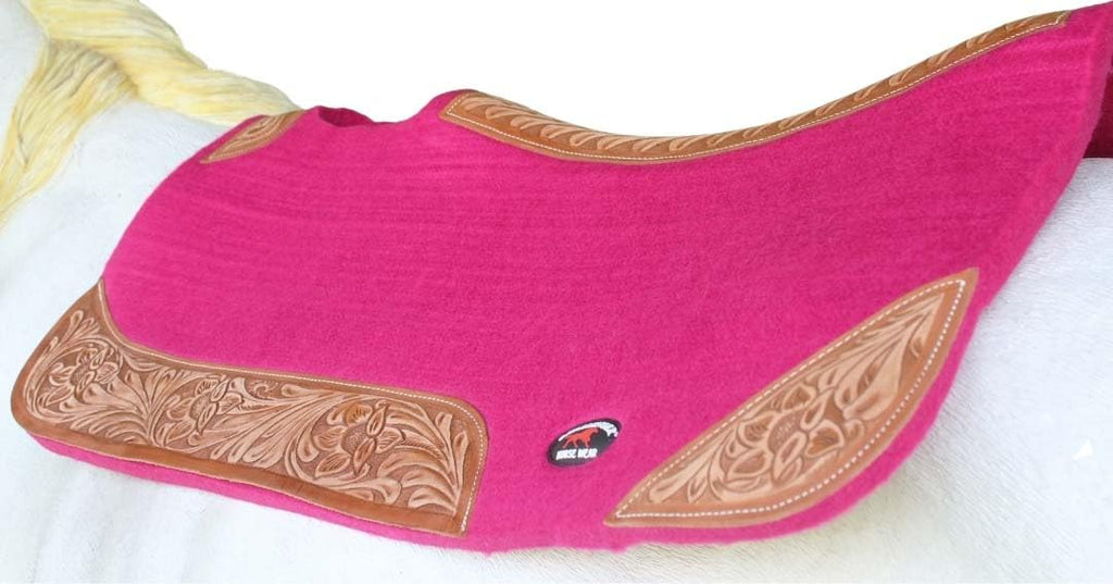 Contoured Wool Felt Moisture Wicking Saddle Pad A375