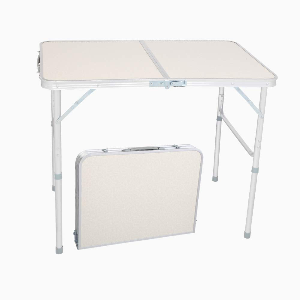 3ft Lightweight Aluminum Folding Picnic Camping Table with Carry Handle H651