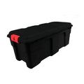 Stackable 17 Gallon Black Plastic Footlocker P7843