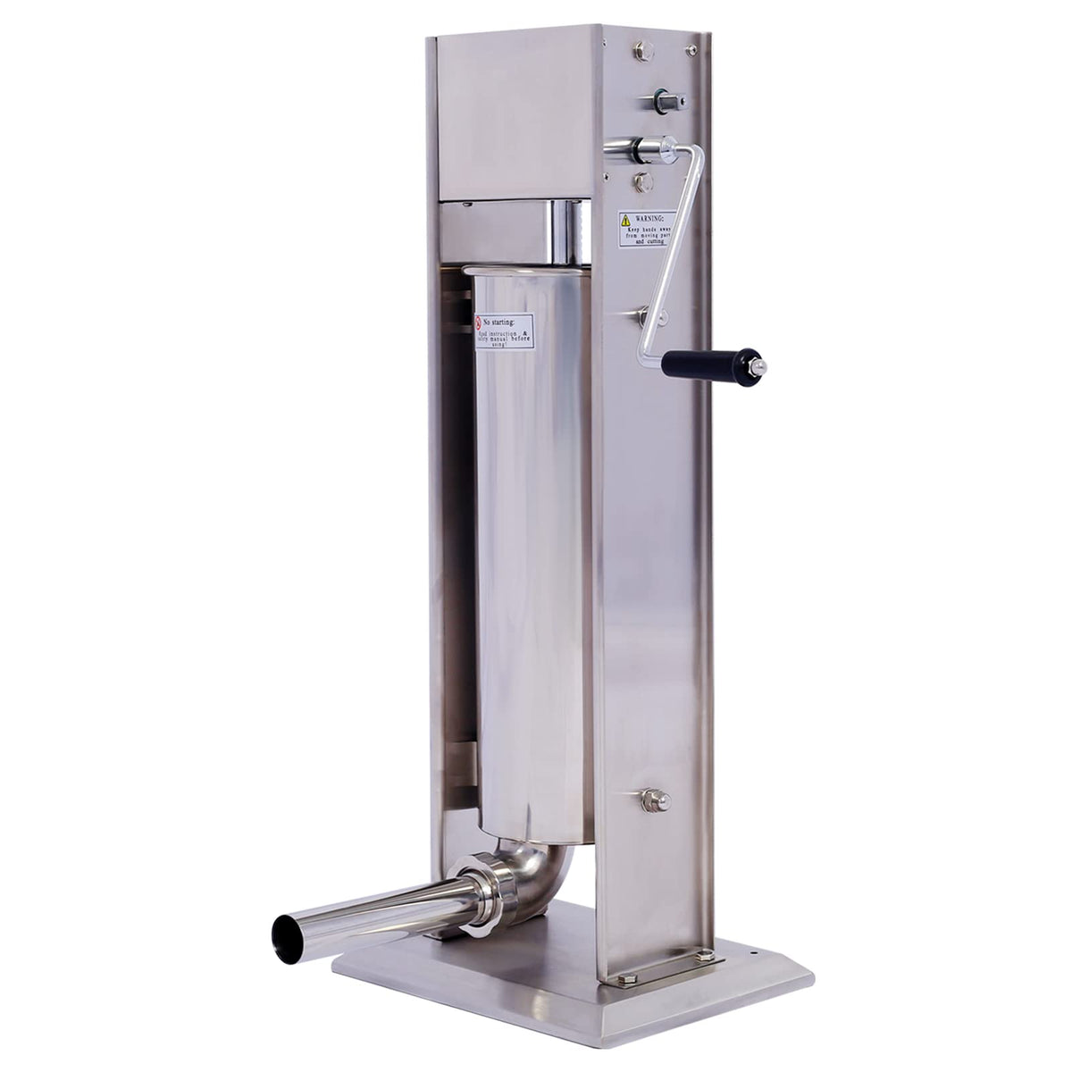 Manual Stainless Steel 15LB Sausage Stuffer with 4 Stuffing Tubes B9429