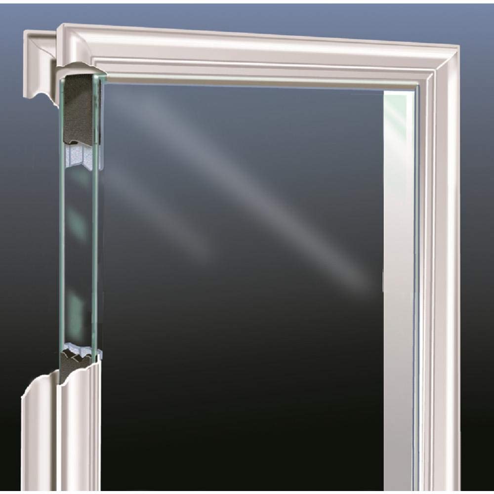 Primed Fiberglass 1/2 Lite Clear Glass Prehung Entry Door 36" x 80" D4787