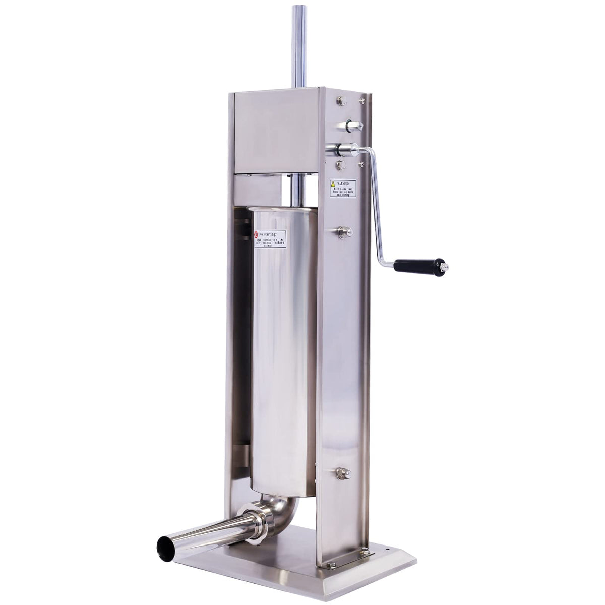 Manual Stainless Steel 15LB Sausage Stuffer with 4 Stuffing Tubes B9429
