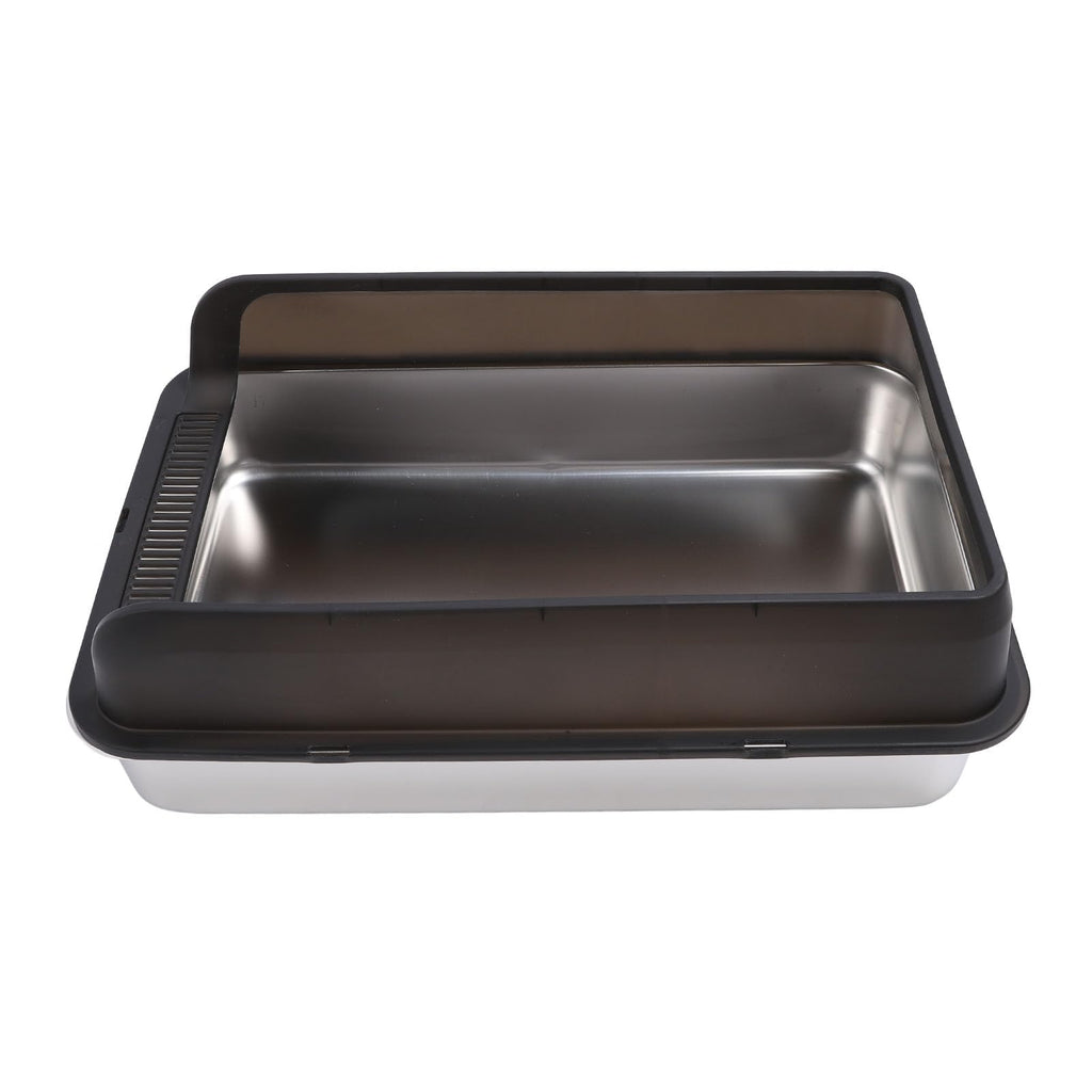 Stainless Steel Top Entry Cat Litter Box with Lid I52737