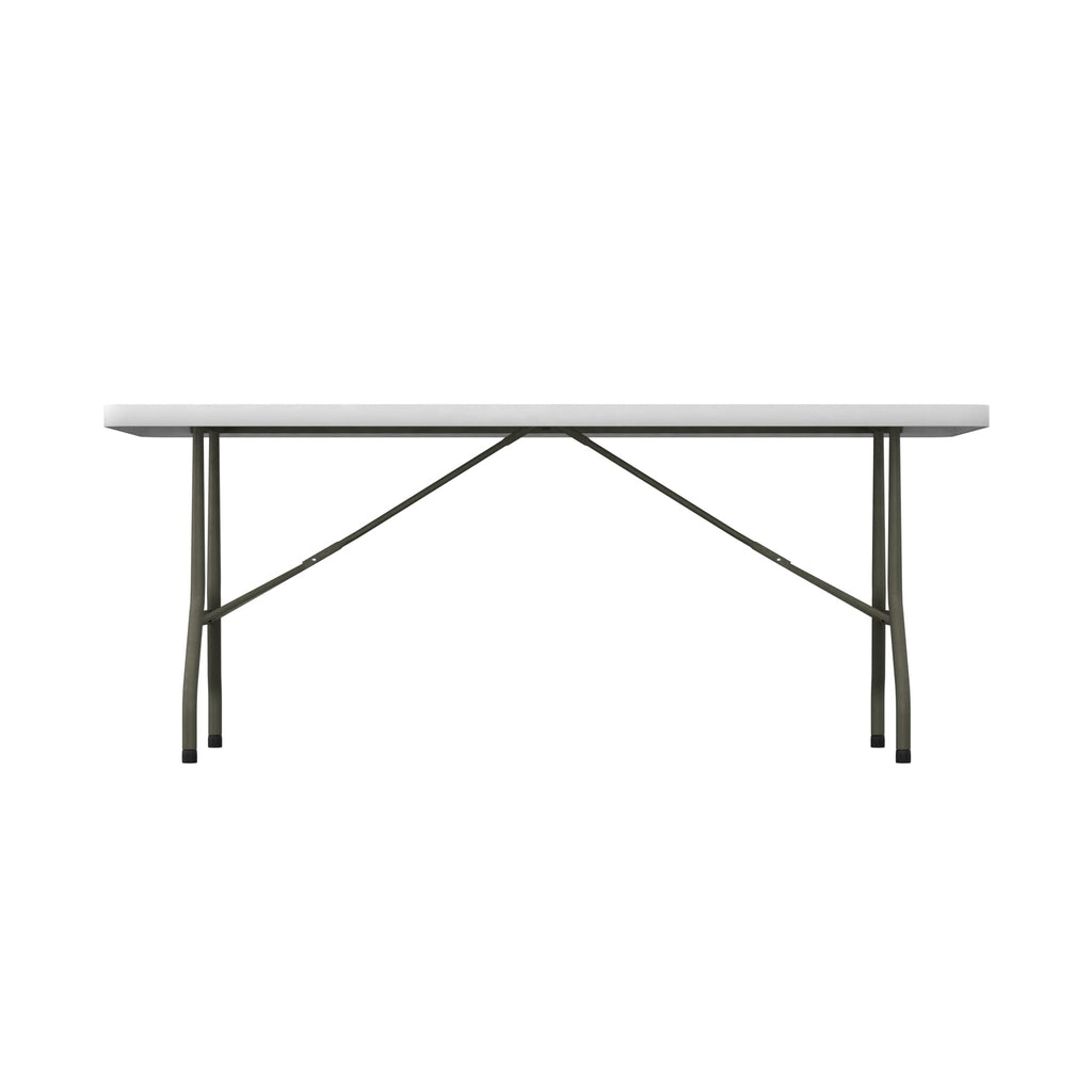 6 ft White Plastic Folding Table 30" x 72" S792