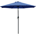 9' Patio Umbrella with 8 Ribs Navy Blue B21056