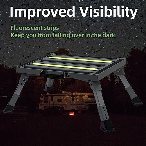 4-Level Adjustable Folding Iron RV Step Stool X8533