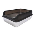 Stainless Steel Top Entry Cat Litter Box with Lid I52737