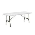 6 ft White Plastic Folding Table 30" x 72" S792