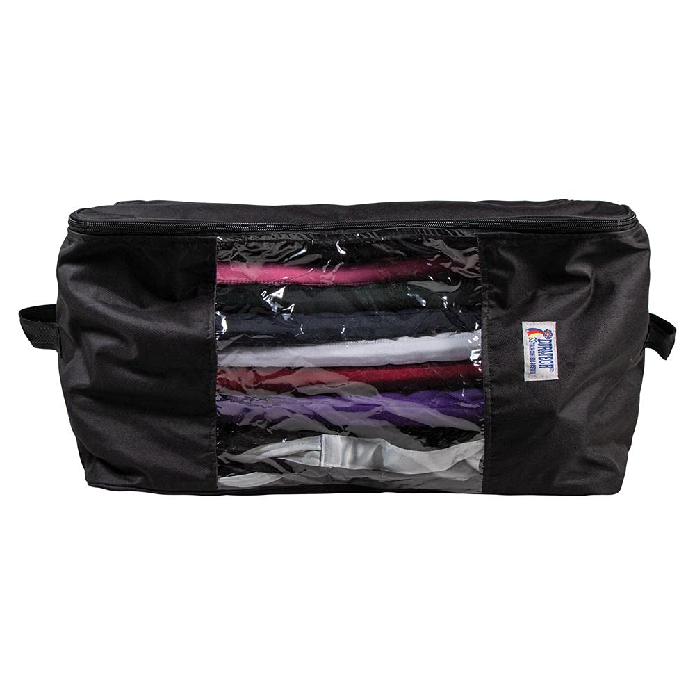 Black Nylon Lined Storage Bag with Three-Sided Zipper G705