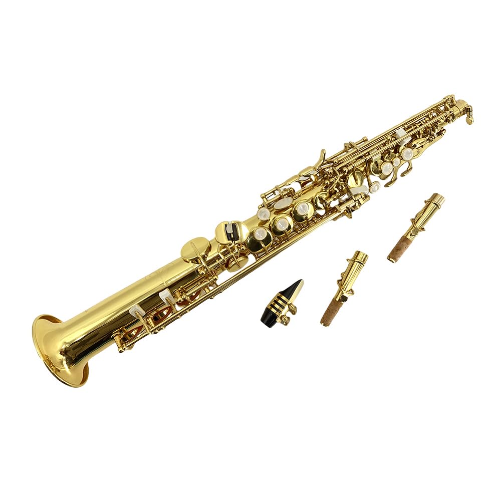 Straight Soprano Saxophone with Case, Mouthpiece, Neck Strap & Accessories Y4765