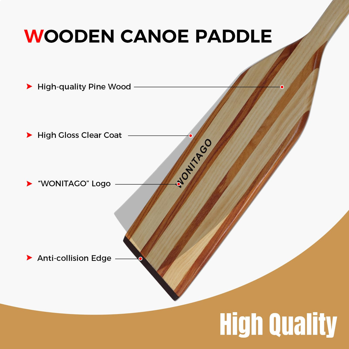 Wooden Canoe Paddle I6108