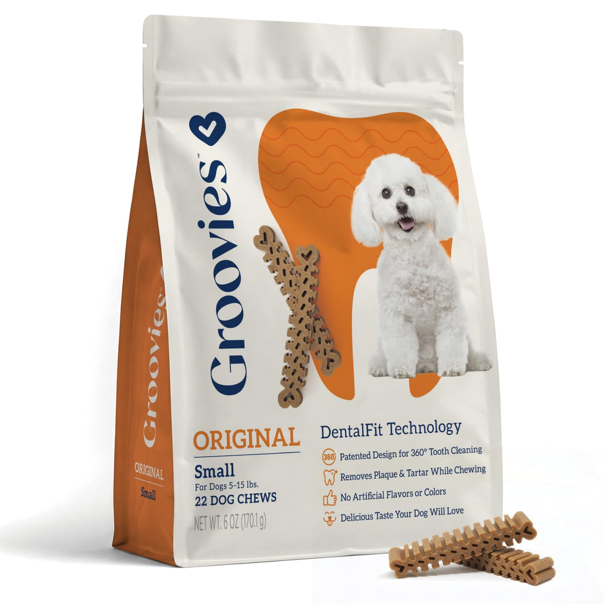 Small Flexible Dog Dental Chews 22Ct Z24310