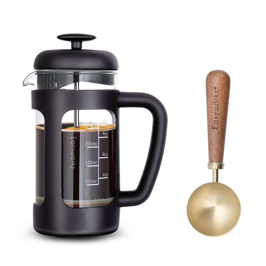 12 oz French Press Coffee Tea Maker with 10g Measuring Spoon C994