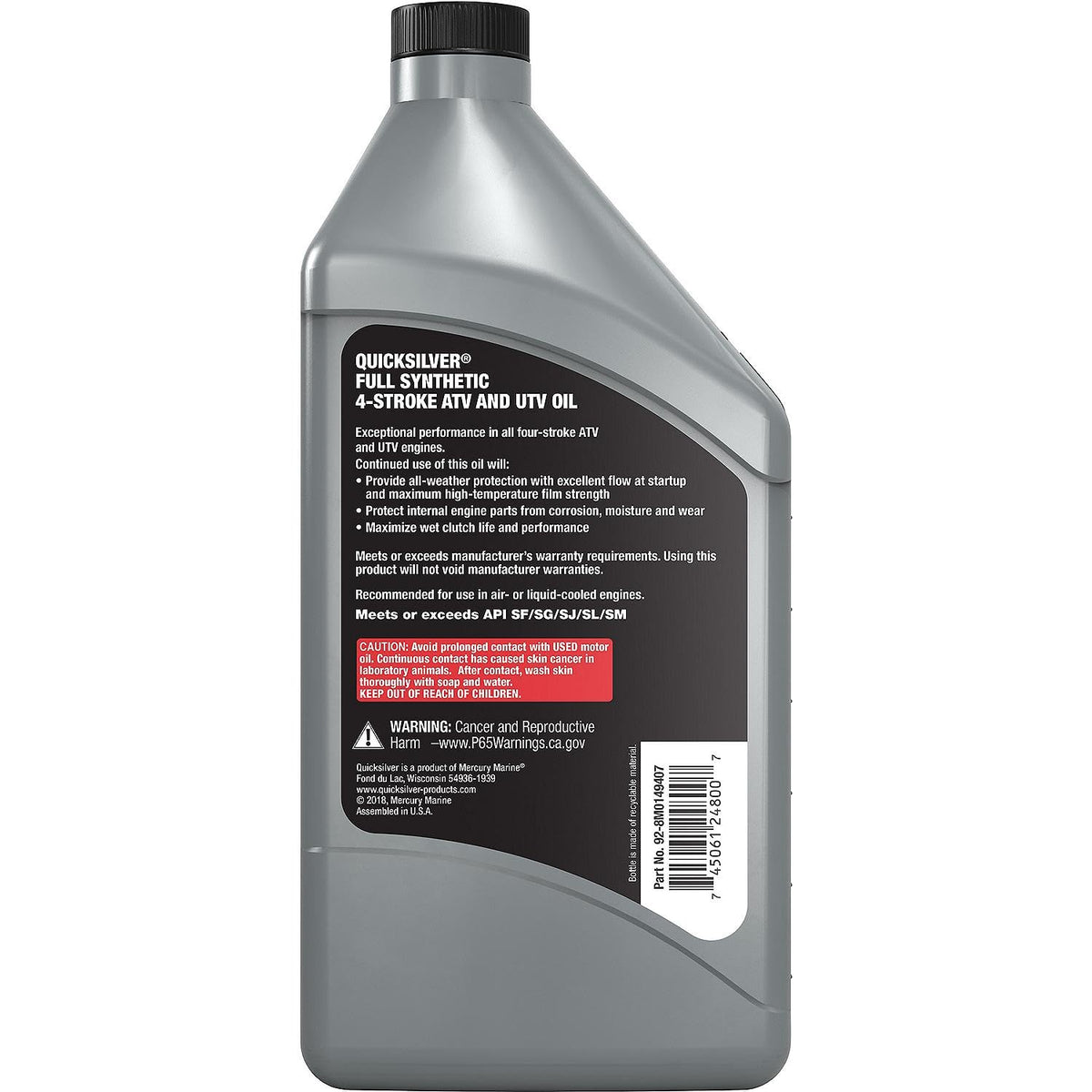5W-50 Full Synthetic 4-Stroke Engine Oil, 1 Quart R241