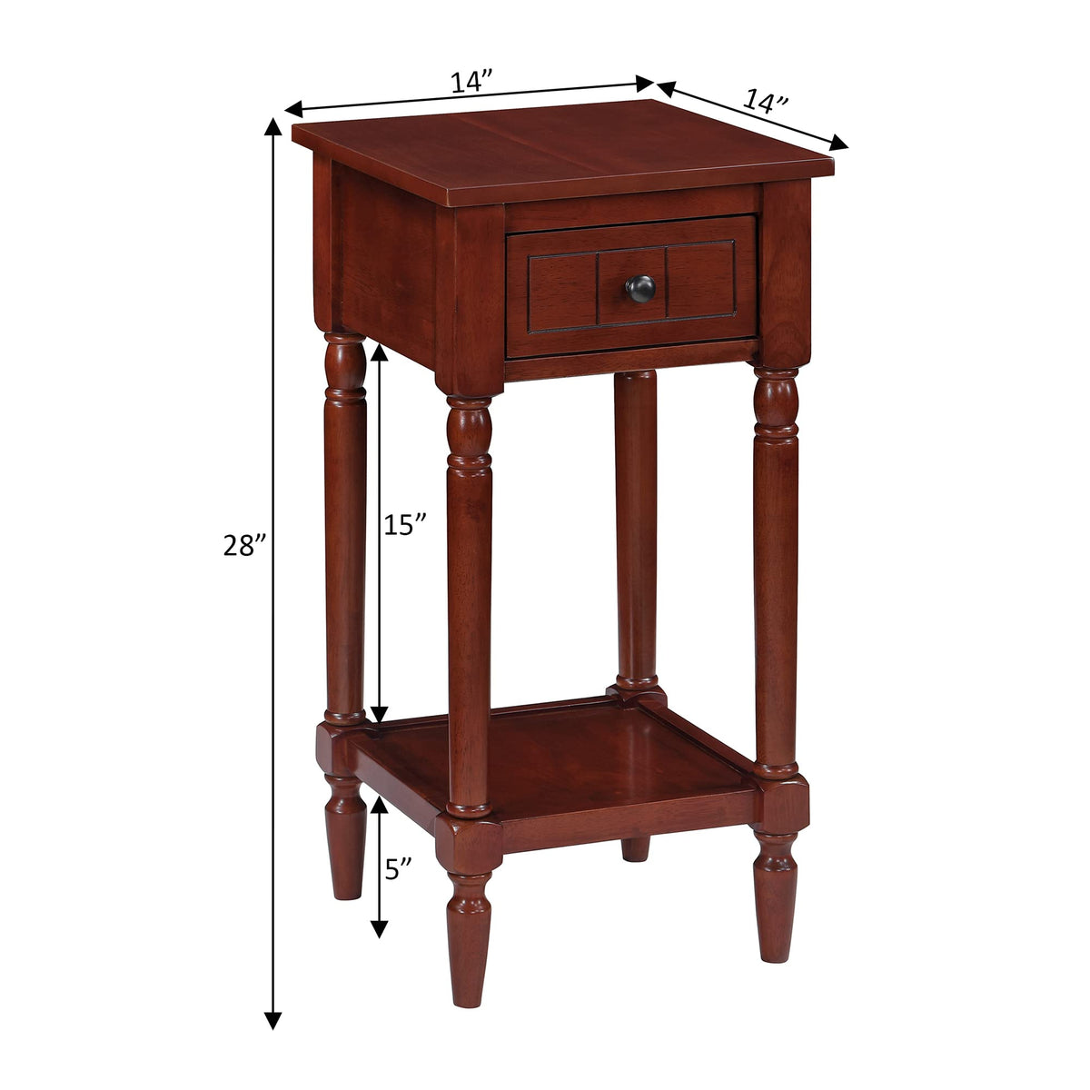 1 Drawer Accent End Table with Storage Drawer and Shelf D655