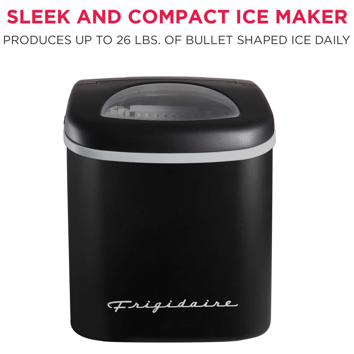 Compact Countertop Ice Maker 26 lb per Day Black D462