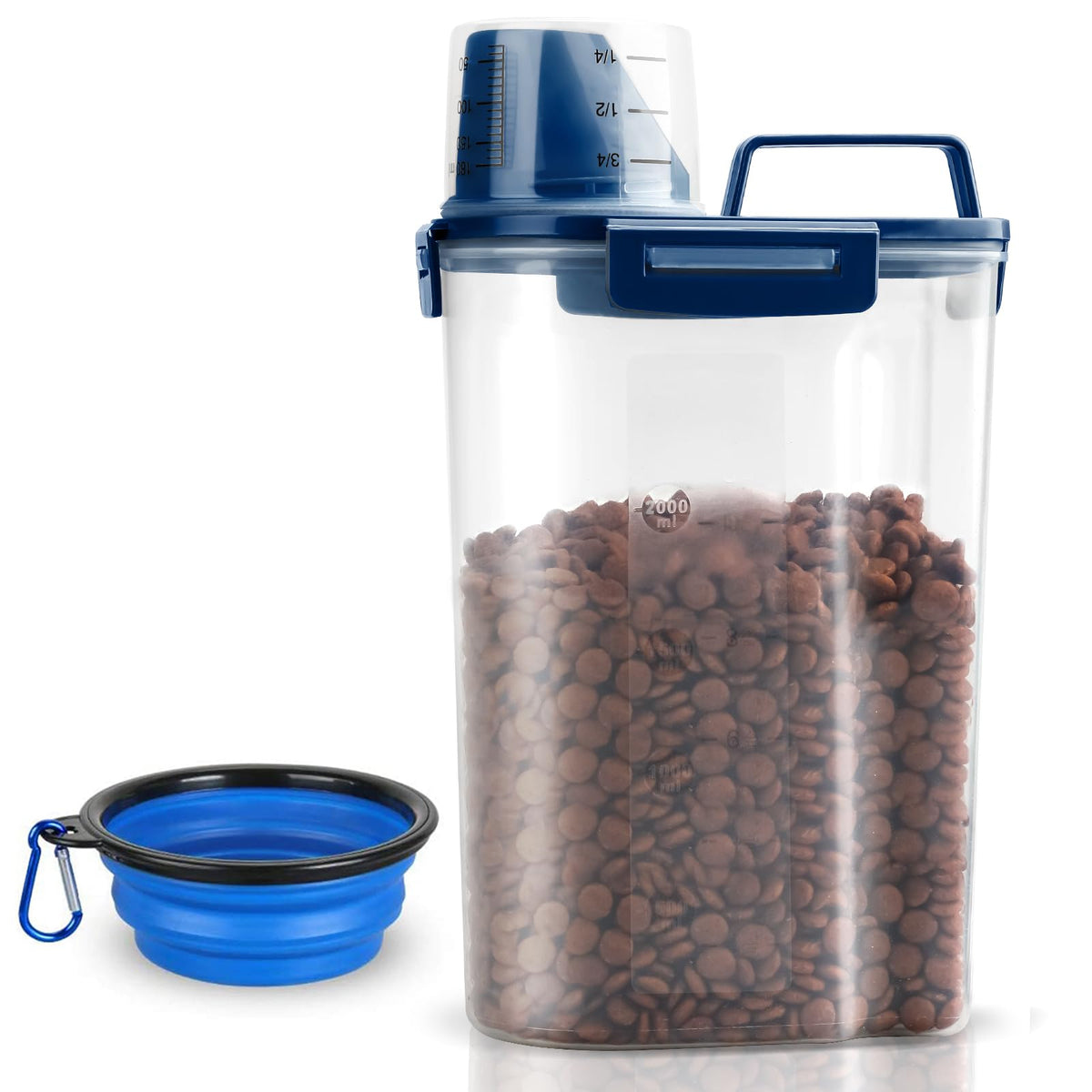 Airtight Pet Food Storage Container with Measuring Cup S429876