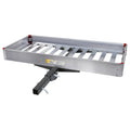 500-lb Capacity 50 inch x 22 inch Folding Aluminum Hitch Mount Cargo Carrier Basket O962