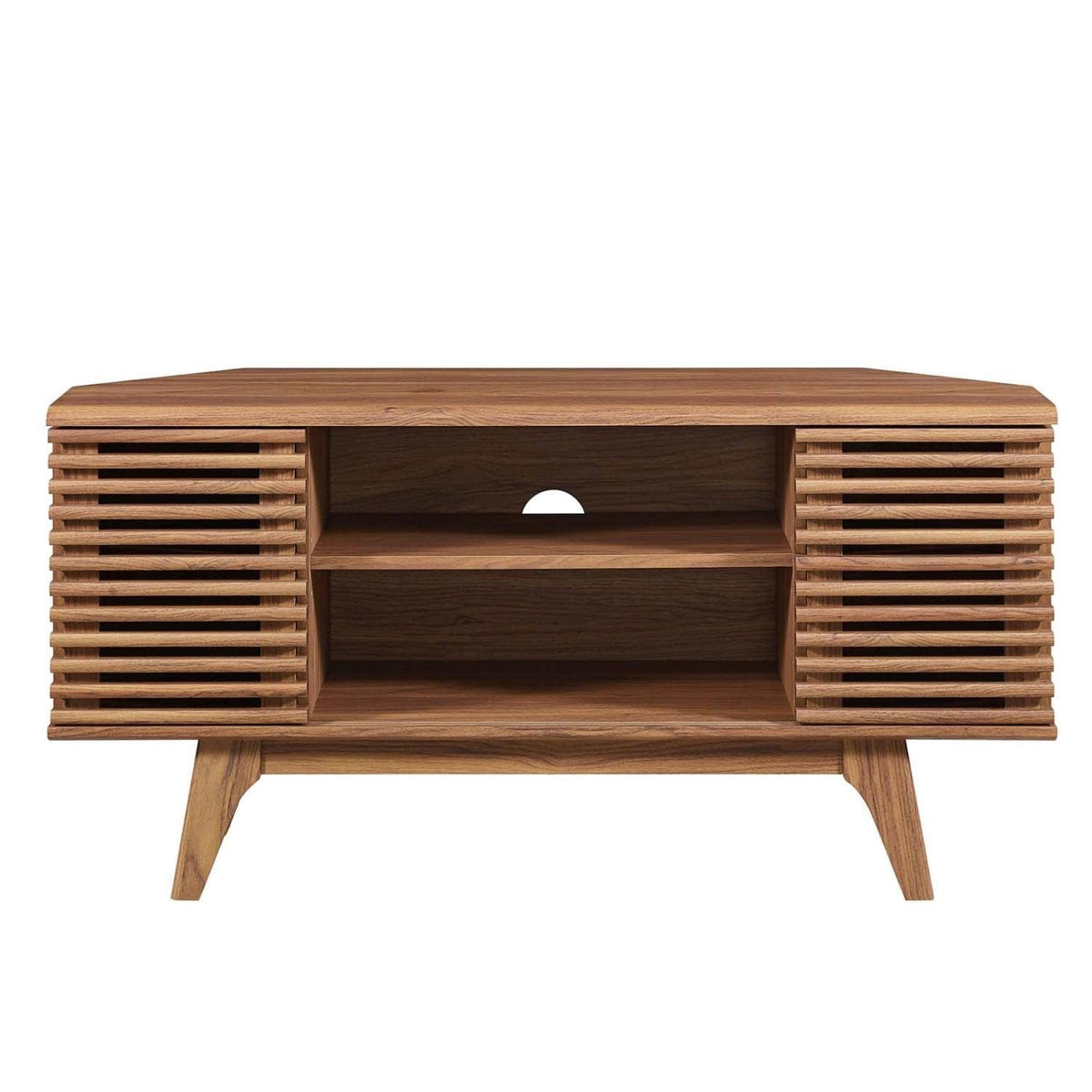Mid-Century Modern Corner Media TV Stand M2933