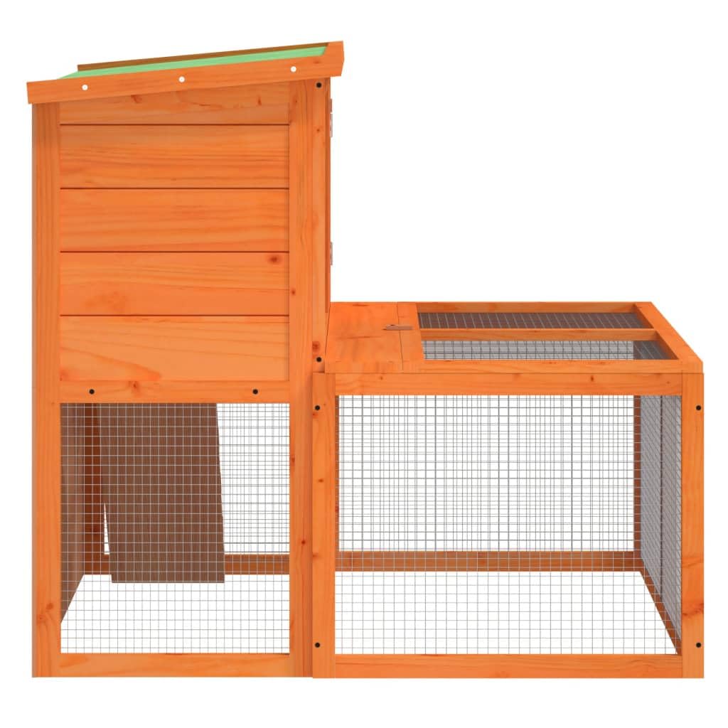2-Tier Wooden Rabbit Hutch with Run R679
