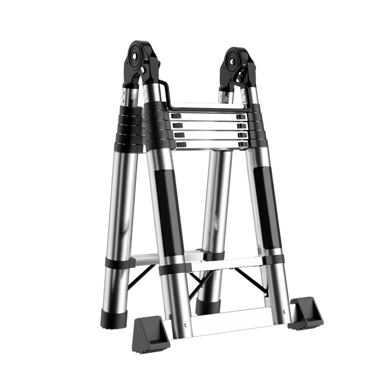 Telescoping Ladder with Locking Mechanism, Heavy Duty Aluminum 330 lbs J117494