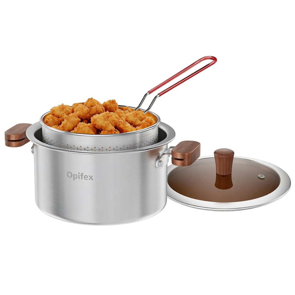 2.8L Stainless Steel Deep Fryer Pot with Basket C33071