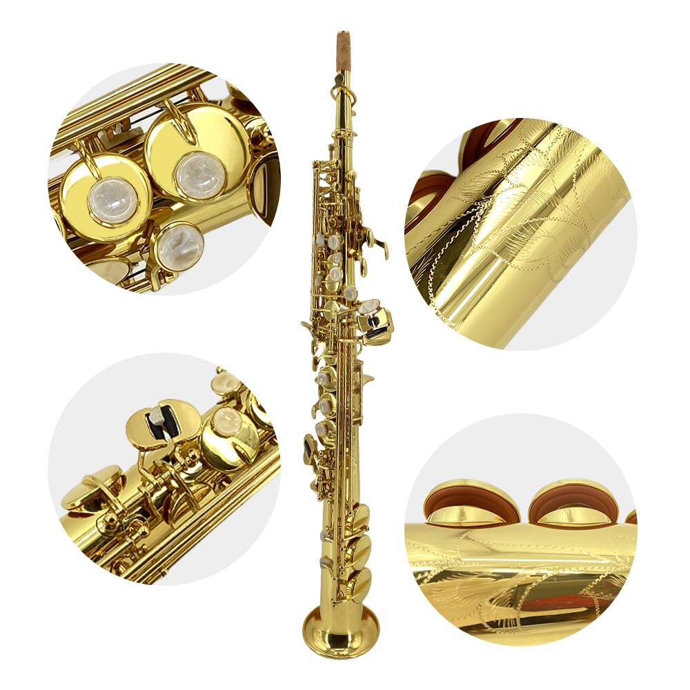 Straight Soprano Saxophone with Case, Mouthpiece, Neck Strap & Accessories Y4765
