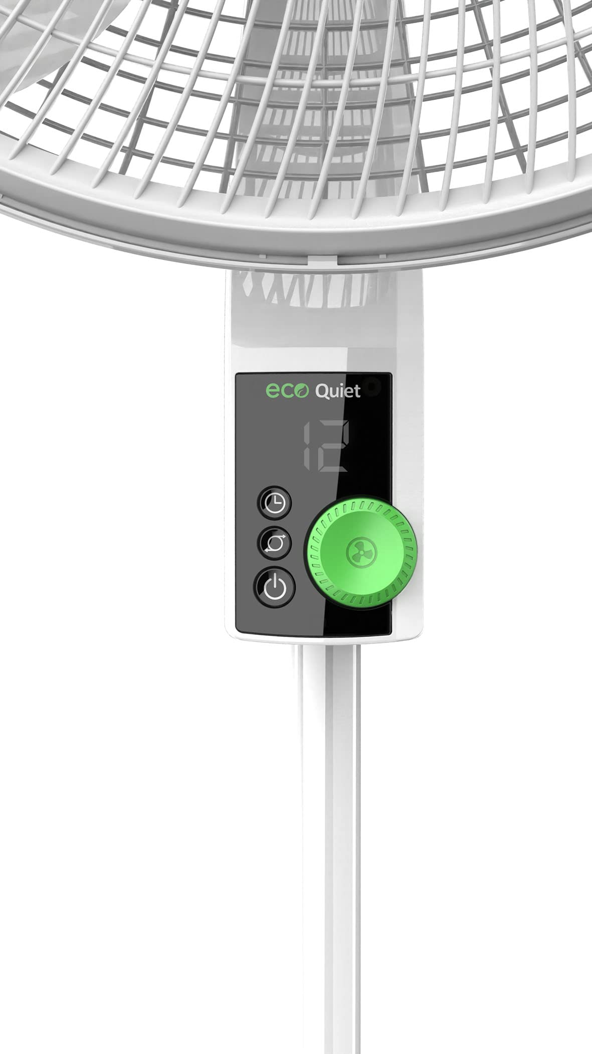 Oscillating Pedestal Fan with 12 Speeds, 8 Hour Timer, Adjustable Height, Remote Control, White Z167015