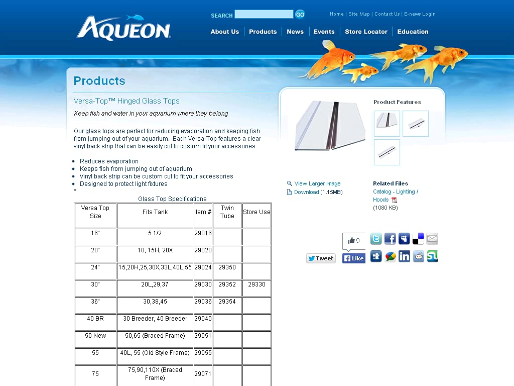 16-Inch Glass Aquarium U613