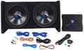 Dual 12" Car Subwoofer Enclosure with Mono Amplifier U502