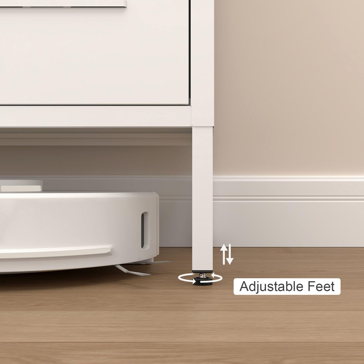 White 2 Door Metal Storage Cabinet with Shelves H95208