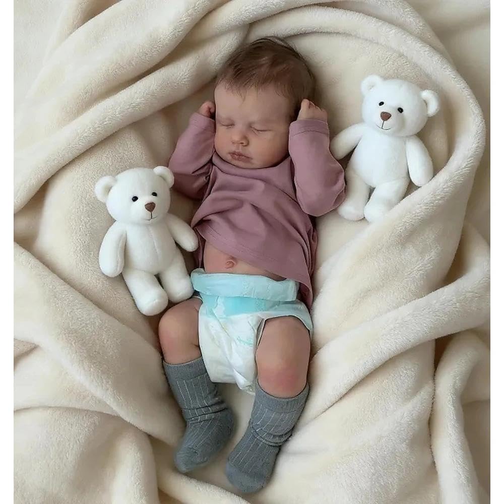 20 Inch Realistic Silicone Reborn Baby Doll Boy with Rooted Hair A7579