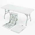 6FT White Portable Plastic Folding Table L24634