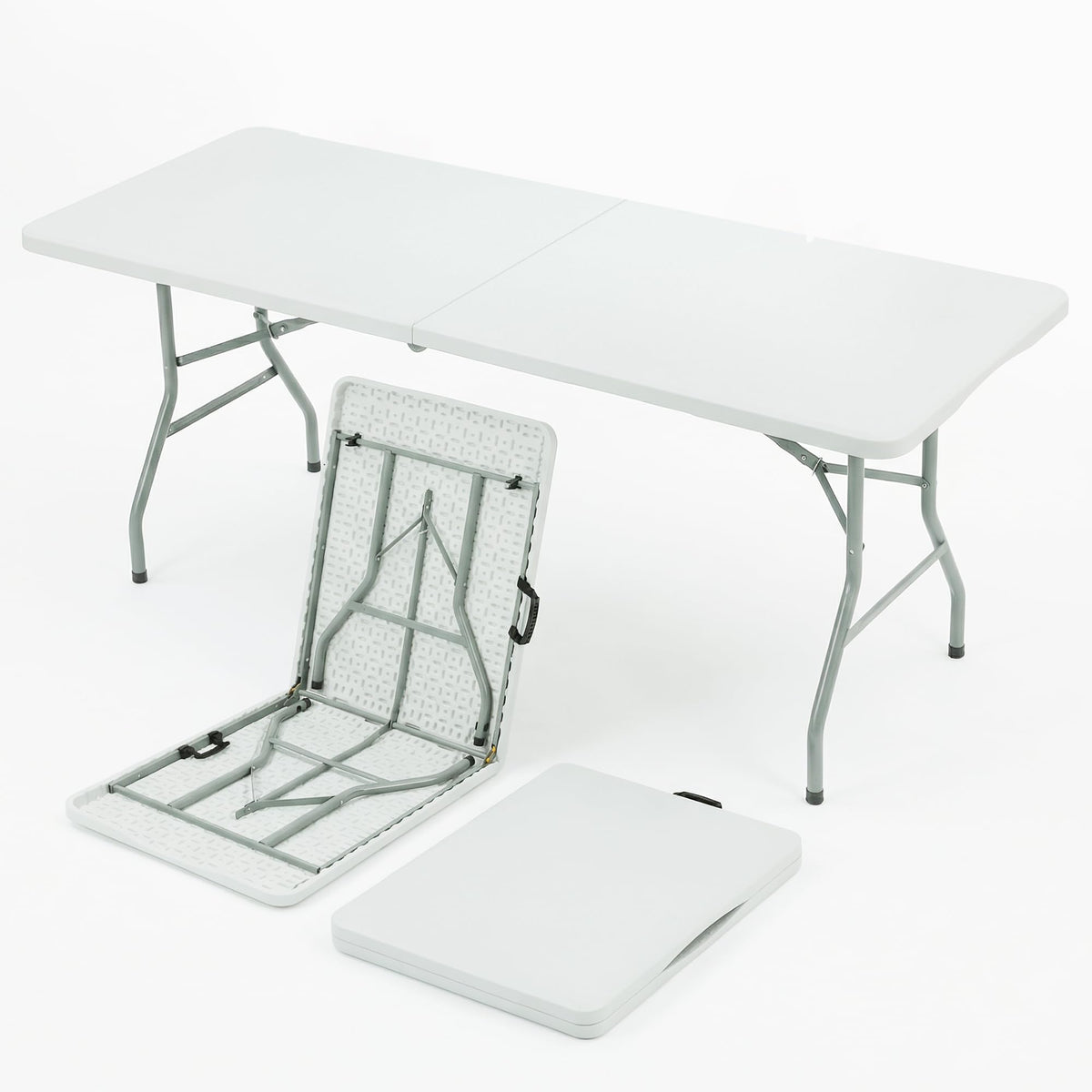 6FT White Portable Plastic Folding Table L24634