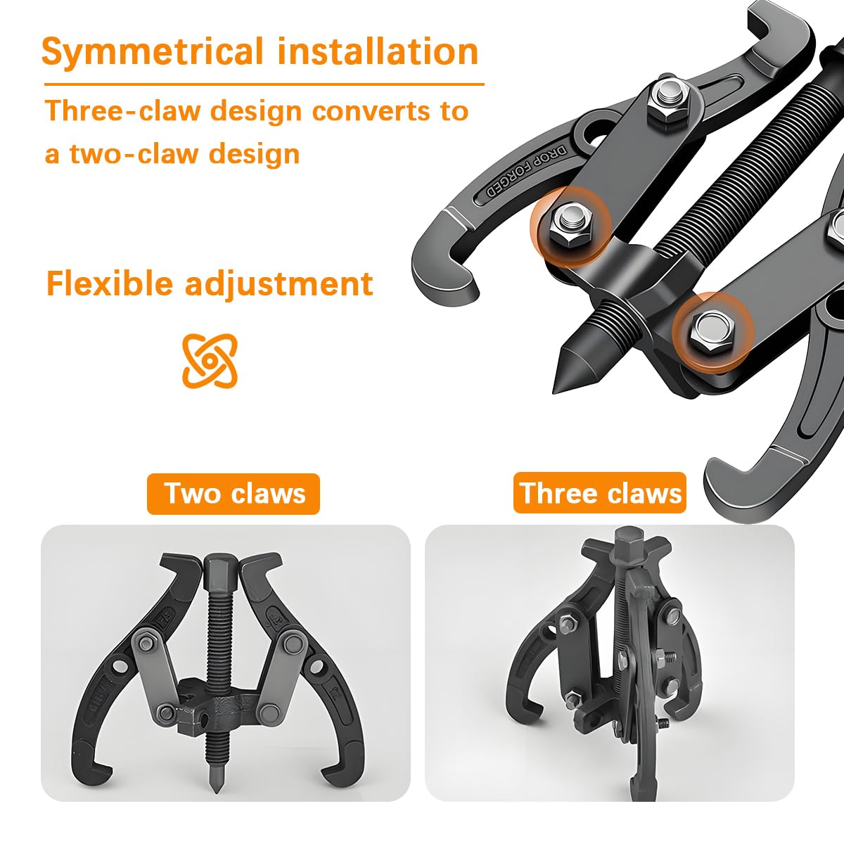 6 Inch Inner Bearing Puller with Reversible Jaws G5142