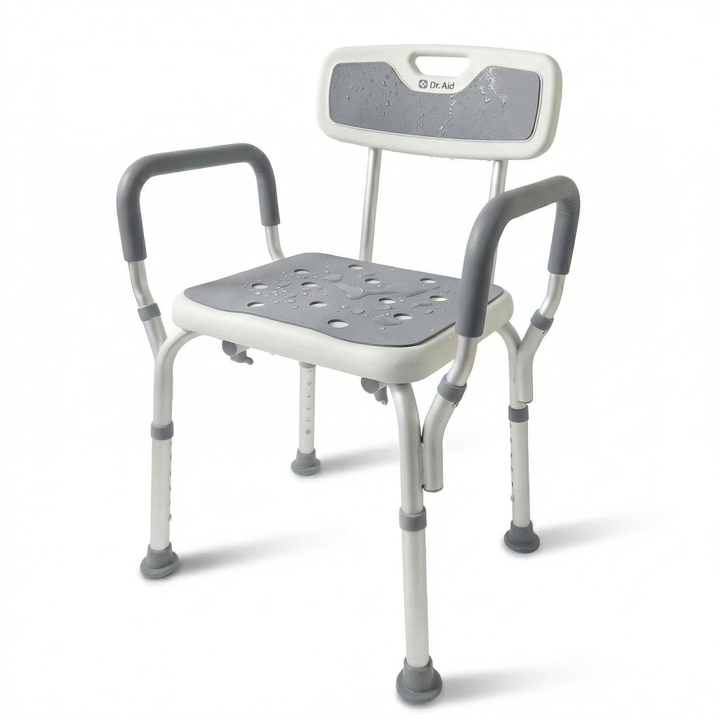 Shower Chair, 6-Height Adjustable, 400 lbs F5845