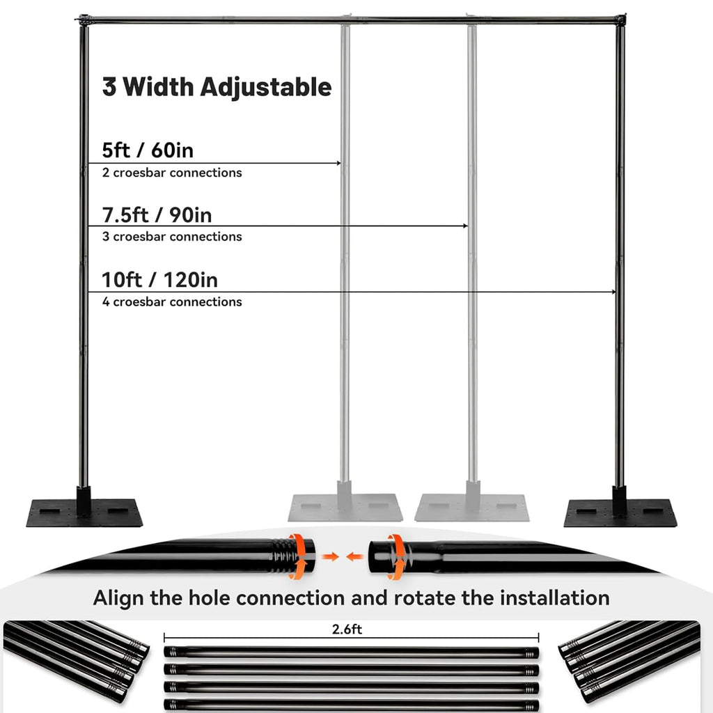 10x10ft Adjustable Heavy Duty Pipe and Drape Backdrop Stand I41736