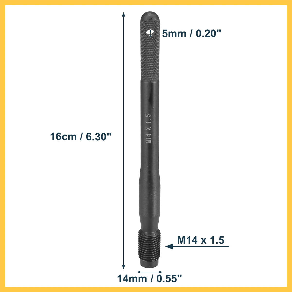 Black Carbon Steel Wheel Hangers Alignment Pin M14x1.5 H812288