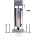 Manual Stainless Steel 15LB Sausage Stuffer with 4 Stuffing Tubes B9429