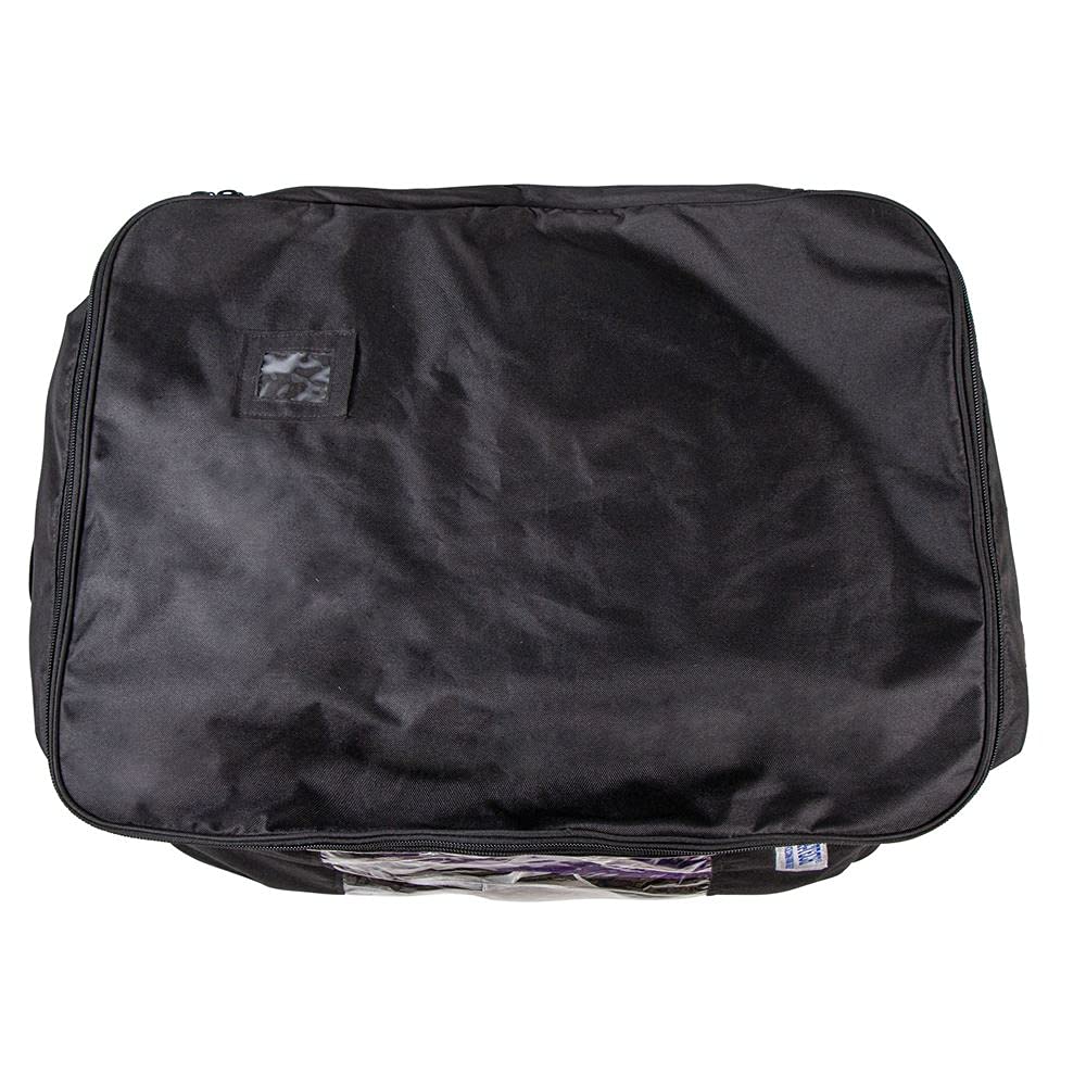 Black Nylon Lined Storage Bag with Three-Sided Zipper G705