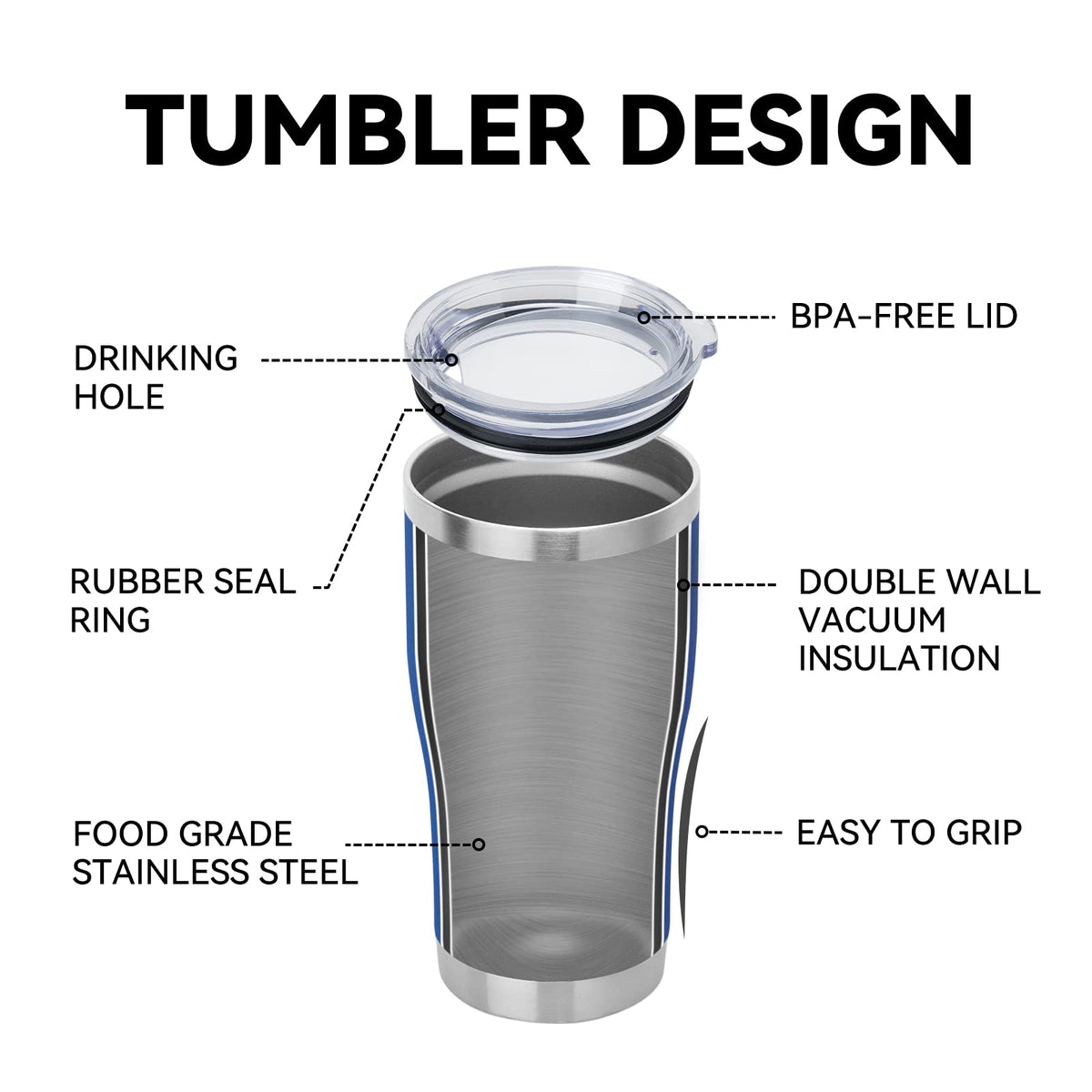 20oz Stainless Steel Insulated Tumbler W32052