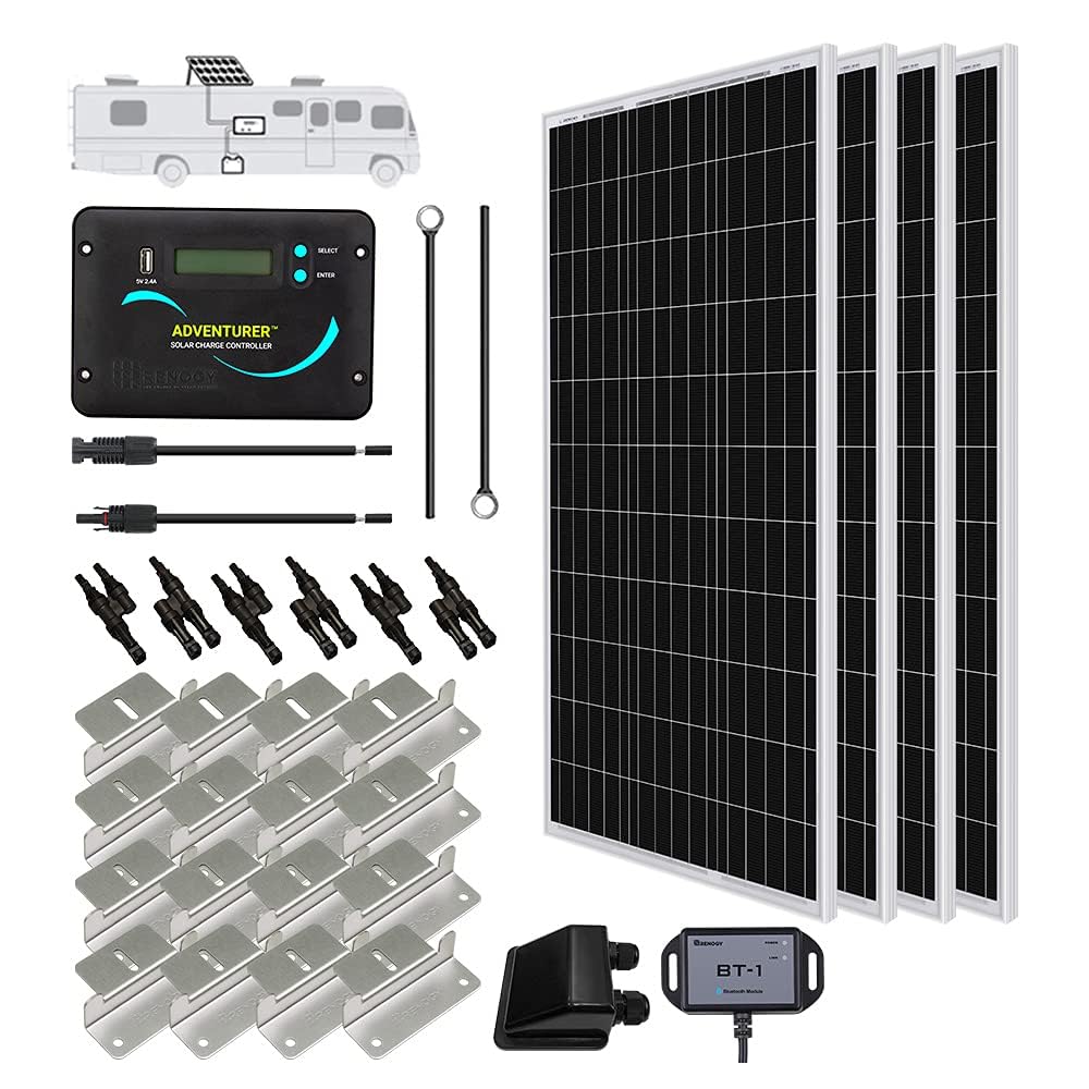 400W 12V Monocrystalline Solar Panel Kit with 30A PWM Charge Controller Z420604