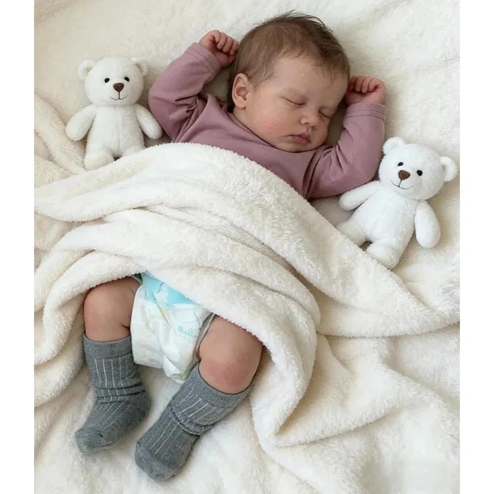 20 Inch Realistic Silicone Reborn Baby Doll Boy with Rooted Hair A7579