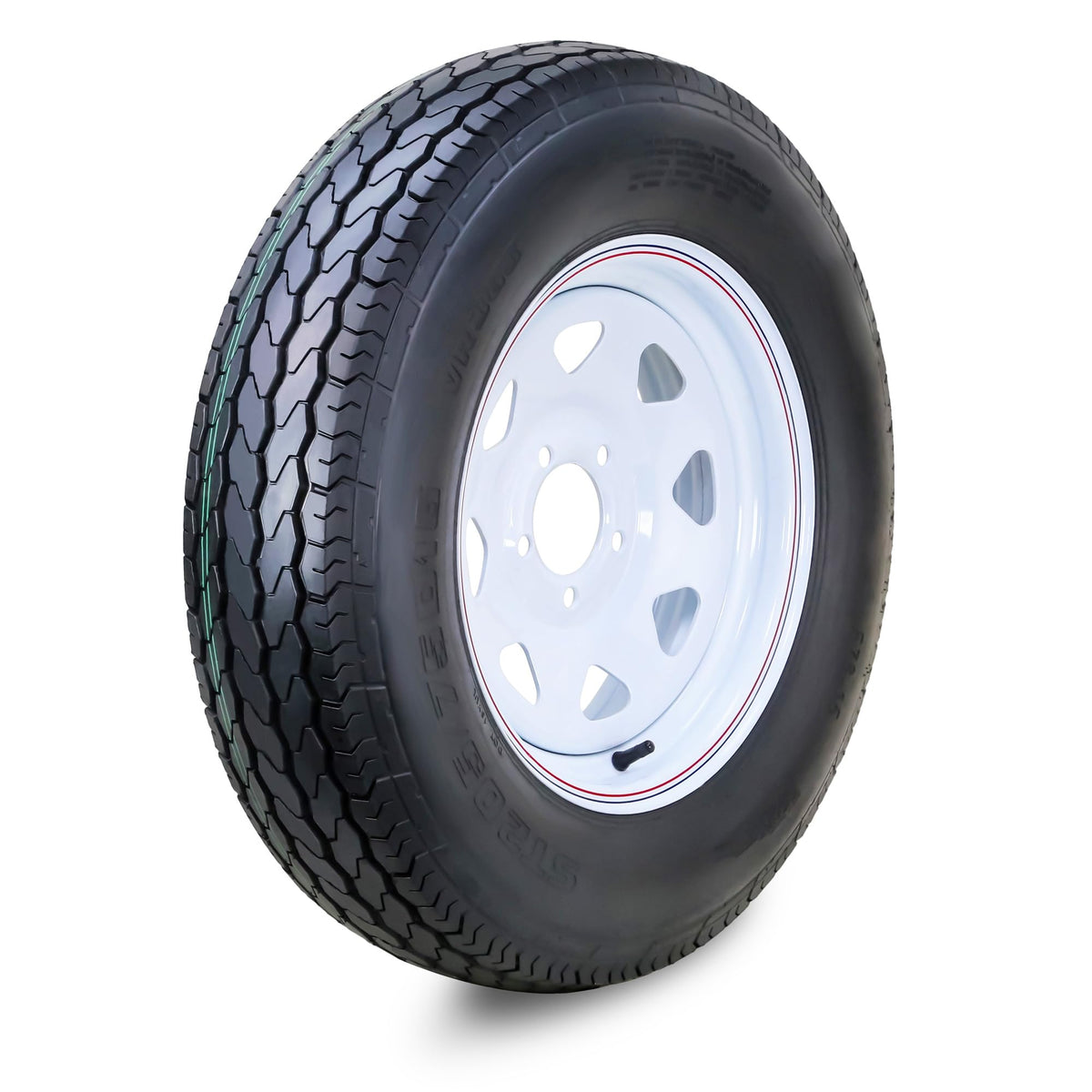 Trailer Tire Wheel ST205/75D15 6PR 101L 5X4.5 White Spoke Rim H996241
