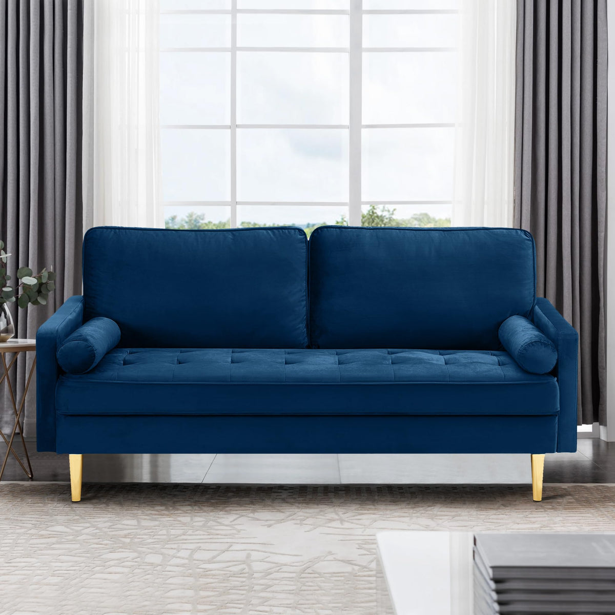 67" Velvet Tufted 2-Seater Sofa V8544