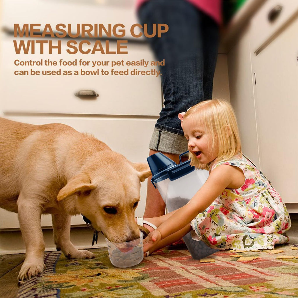 Airtight Pet Food Storage Container with Measuring Cup S429876