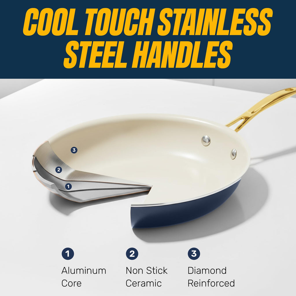 12 Pc Titanium Ceramic Nonstick Cookware Set N6090