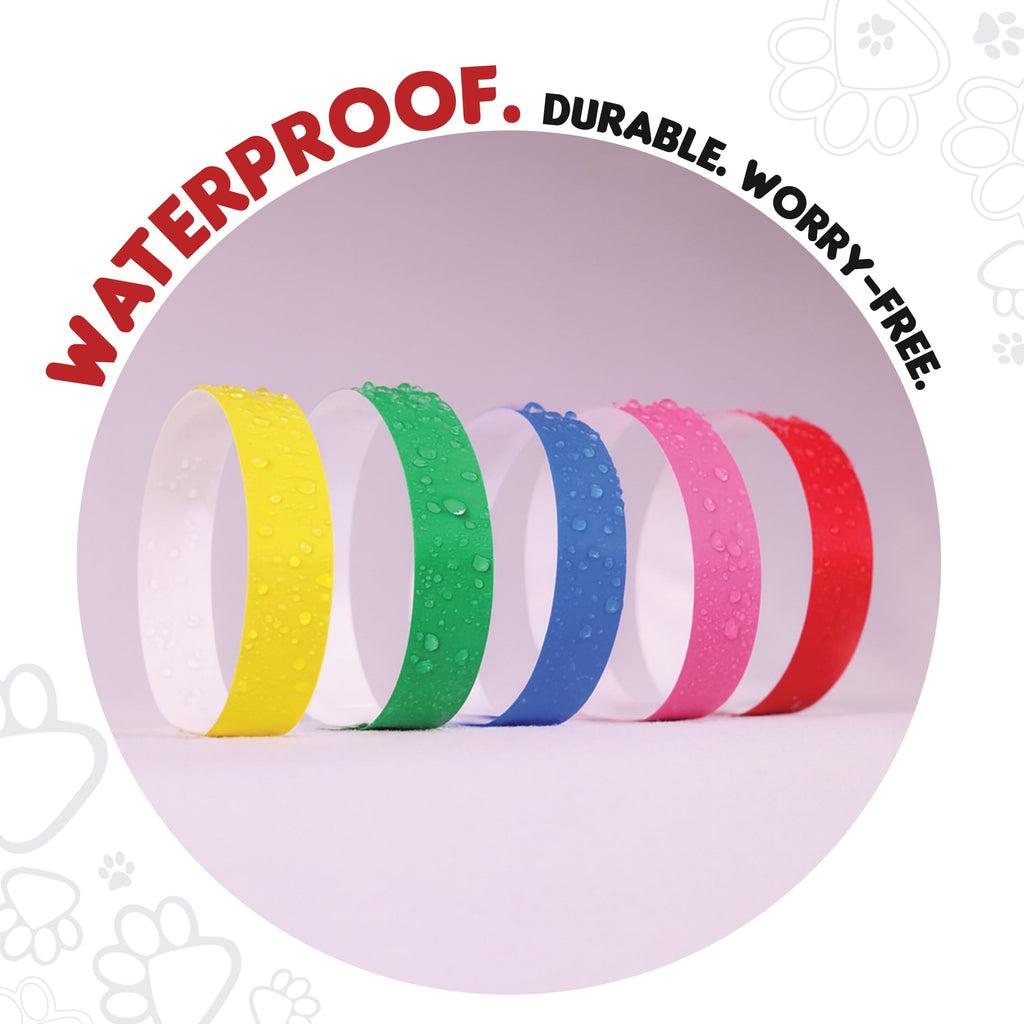 20 Inch 500 Count Waterproof Writable Tear-Resistant Pet ID Collars S562346