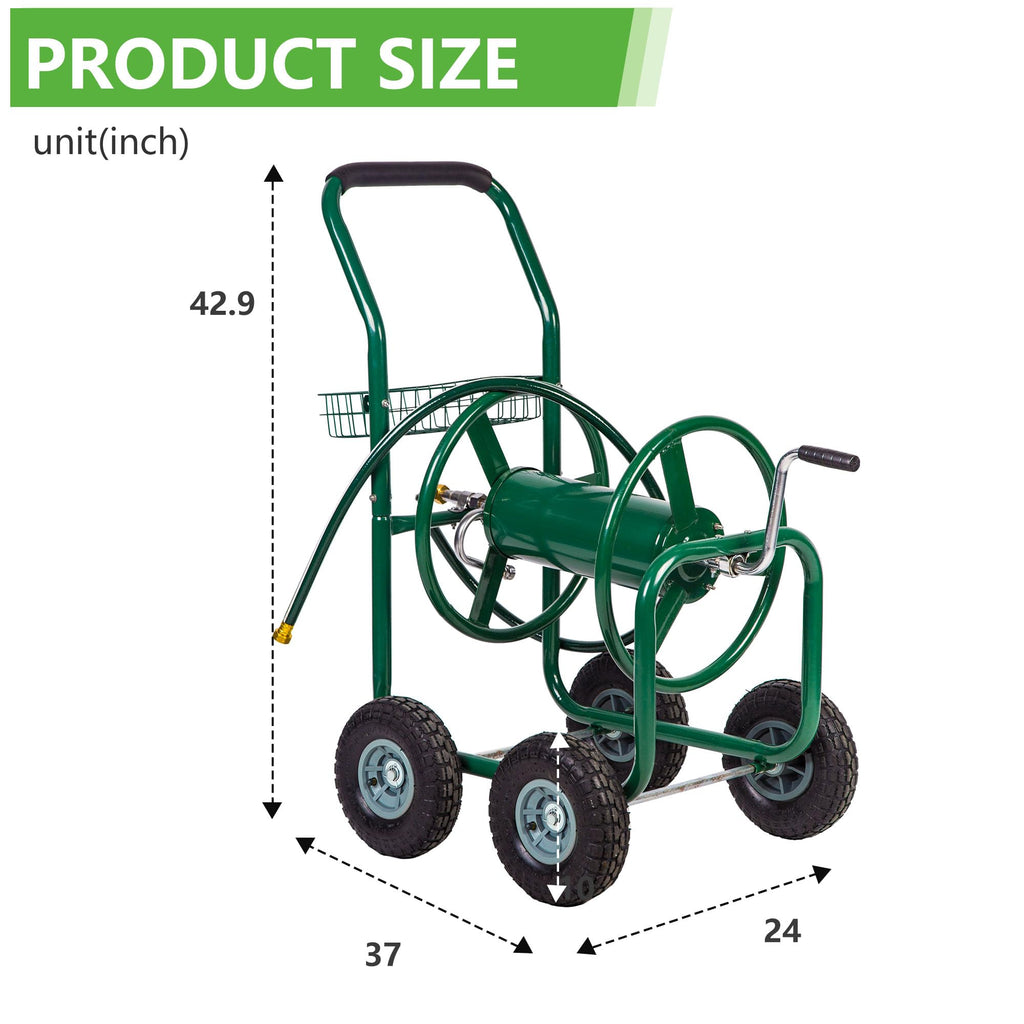 Garden Hose Reel Cart with 4 Wheels C2778